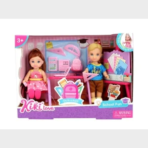 Kiki Love 2-pak dukker med skoletilbehr