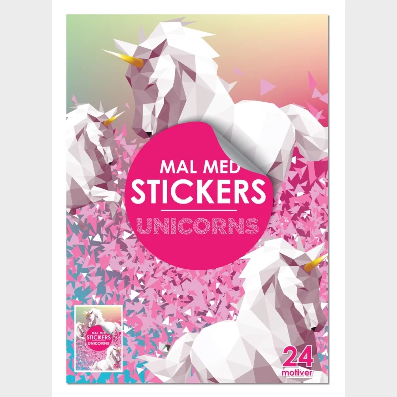 Malebog - mal med stickers Unicorns