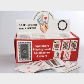 Spillekort med 4 jokere