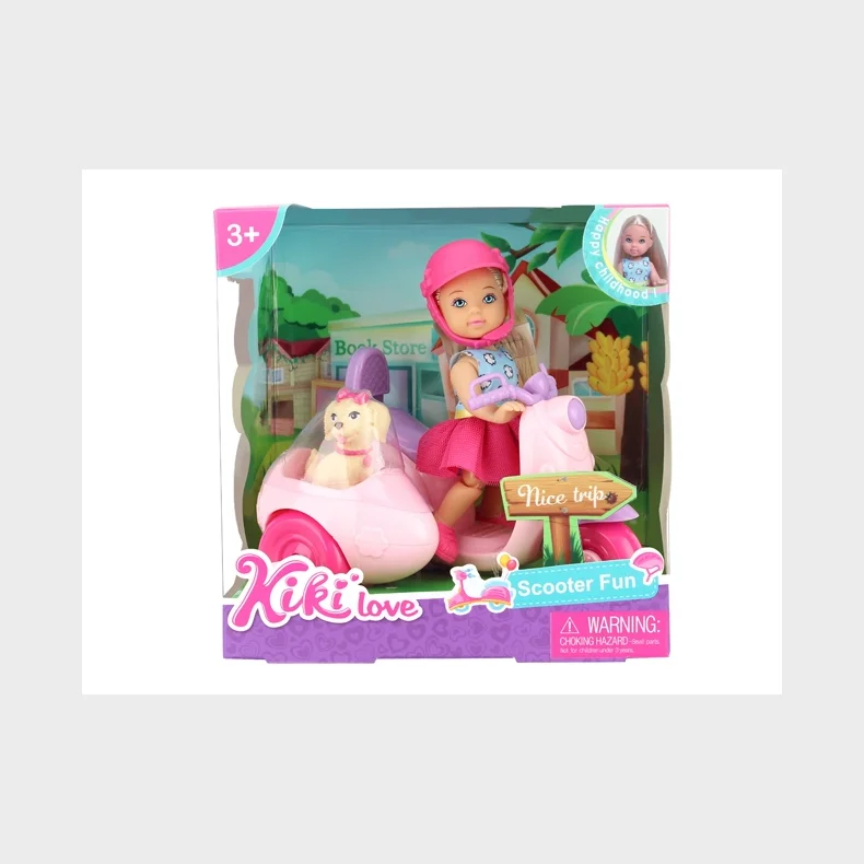 Kiki Love dukke med scooter