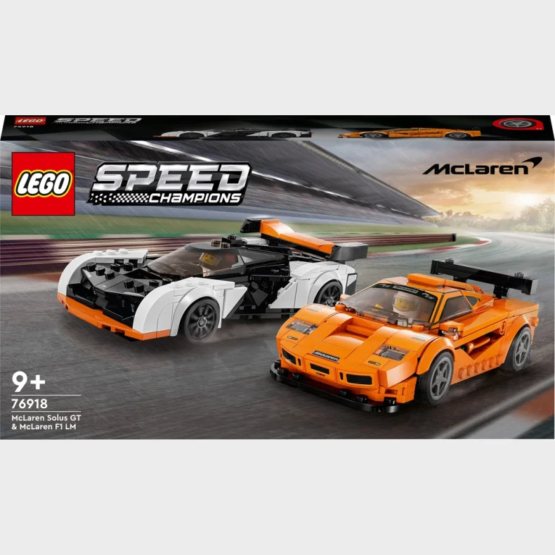 76918 LEGO Speed Champions McLaren Solus GT og McLaren F1 LM