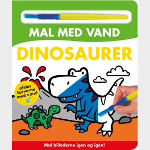 Mal med vand - Dinosaurer (papbog med pensel - farvelg igen og igen)