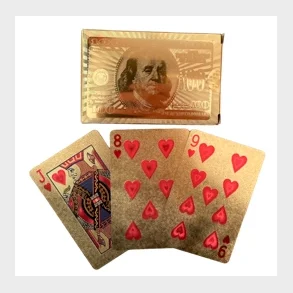 Guld spillekort med 4 jokere