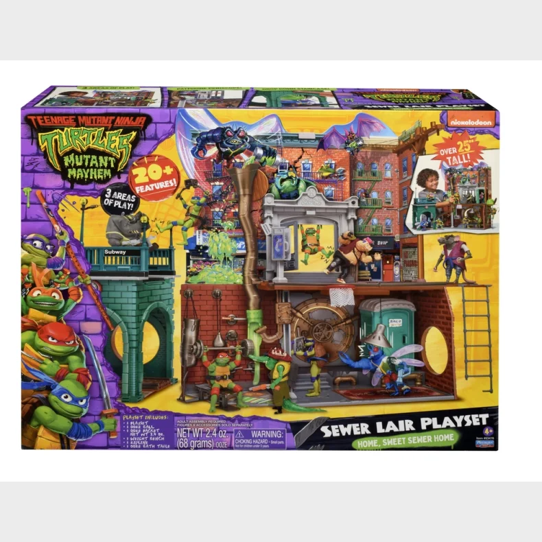 Turtles Mutant Mayhem Large Playset Sewer Lair Dlx