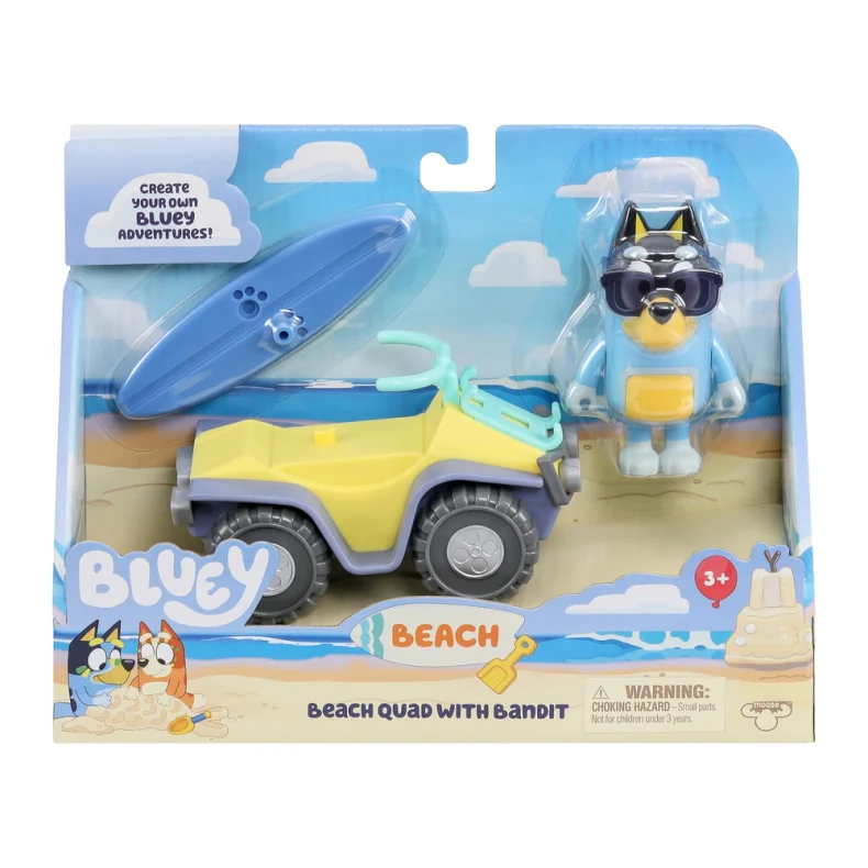 Bluey figur og kretj Beach