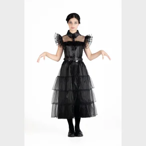 Wednesday Addams balkjole kostume str. 140 cm