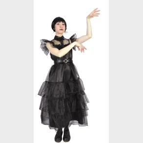 Wednesday Addams balkjole kostume str. 152 cm
