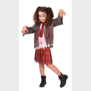 Zombie skolepige kostume str.  8-10 r