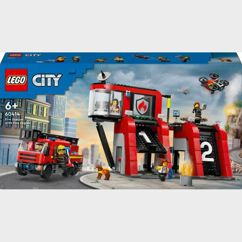 60414 LEGO City Fire Brandstation med brandbil