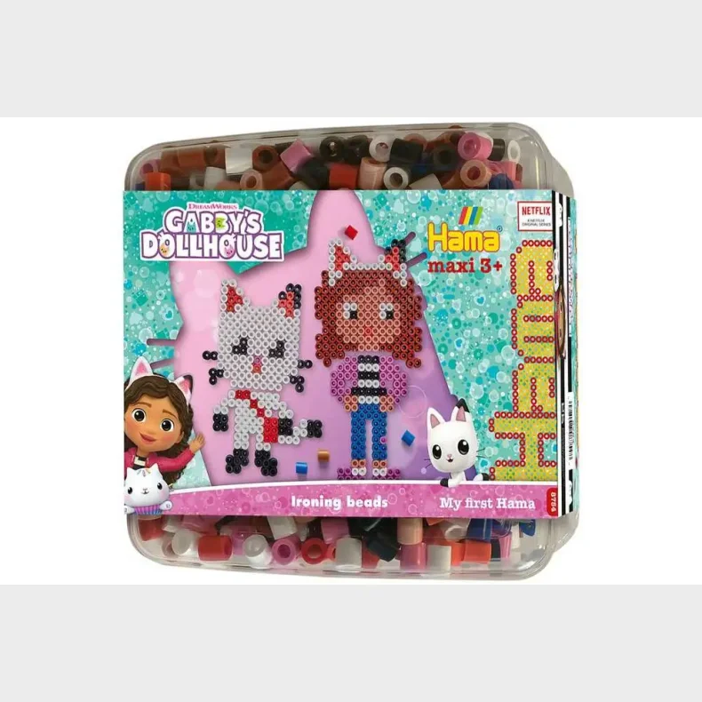 Hama maxi Gabby's Dollhouse perler og plade i btte