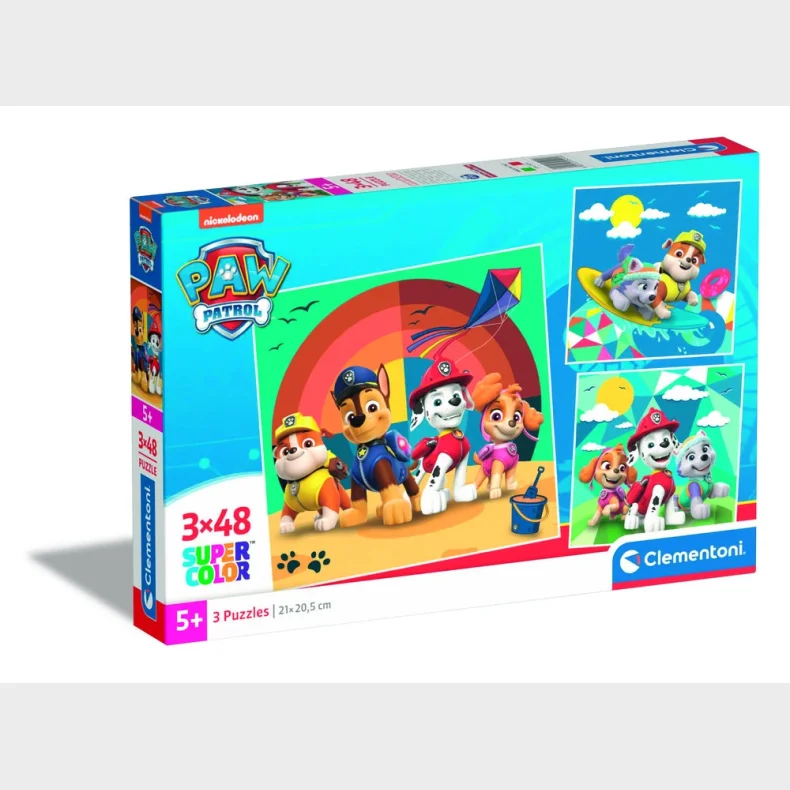 Puslespil Paw Patrol 3x48 brikker