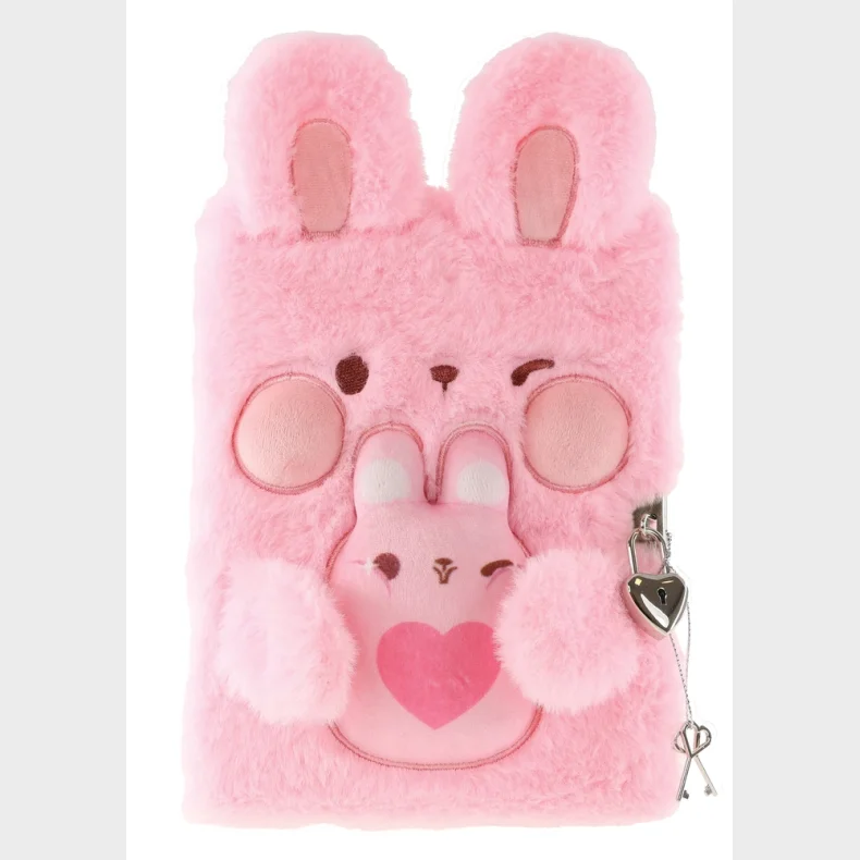 TINKA Dagbog Plys Kanin Rosa