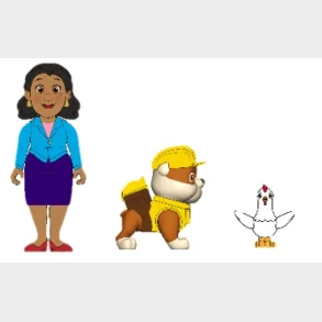 Paw Patrol Hero Pup - Mayor Goodway og Rubble