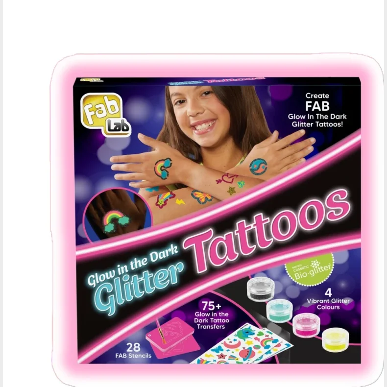 FabLab Glow in the dark Glitter Tattoos