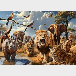 Puslespil wild animals 1000 brikker