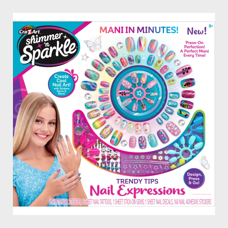 SHIMMER N SPARKLE TRENDY TIPS NAIL EXPRESSIONS