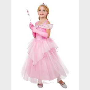 Deluxe Lyserd Prinsesse Kjole med tilbehr str. 7-8 r