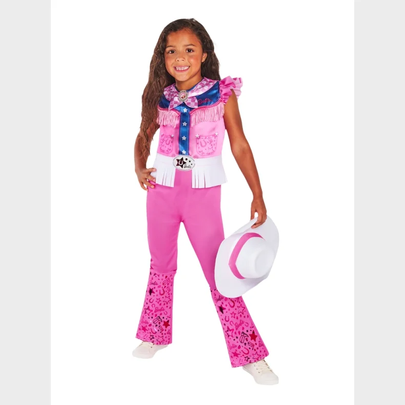 Barbie Cow-girl kostume med hat str. 3-4 r