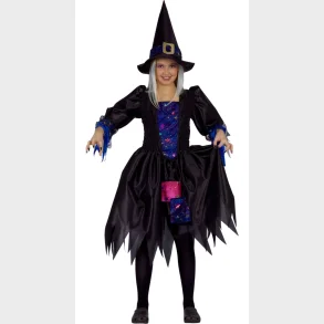 Klassisk heksekostume str. 4-6 r