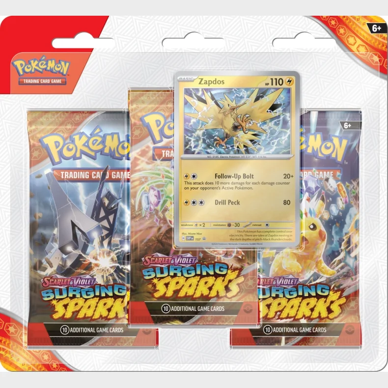 Pokmon Surging Sparks 3-Pack Blister