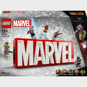 76313 LEGO Super Heroes Marvel MARVEL-logo og minifigurer
