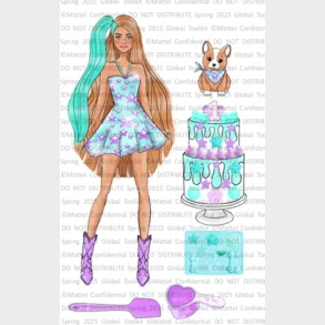 Barbie Party Unboxed Brunette Dukke