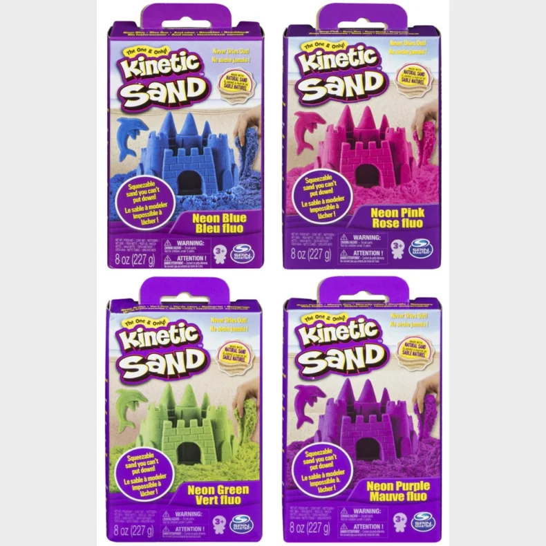 Kinetic Sand Neonboks med Primrfarver