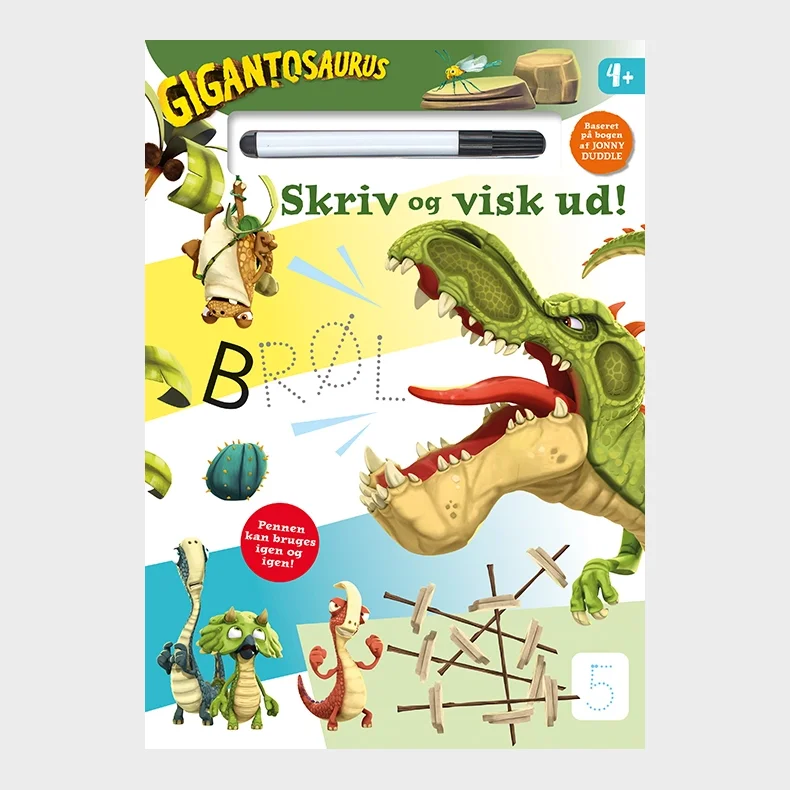 Gigantosaurus - Skriv og visk ud