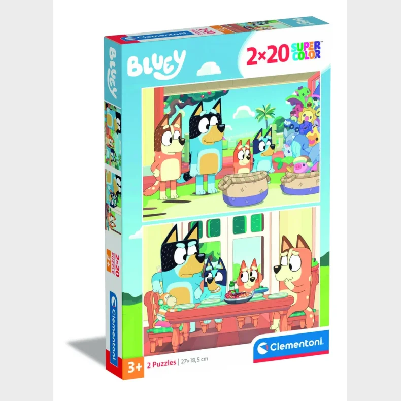 Puslespil Bluey 2x20 brikker