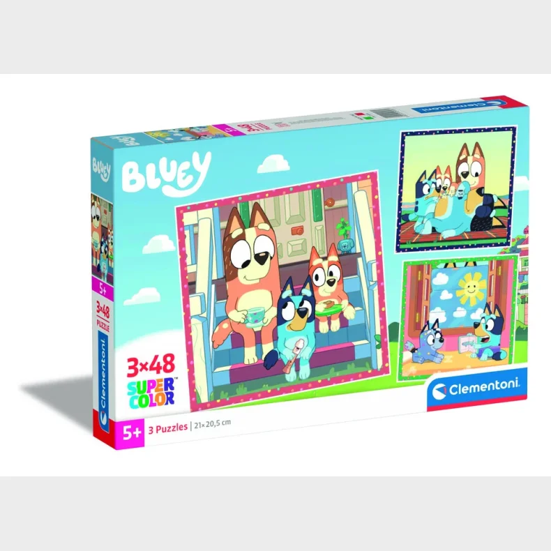Puslespil Bluey 3x48 brikker