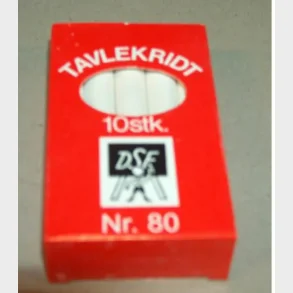 Tavlekridt hvide 80-101 ks. 9mm 10 stk