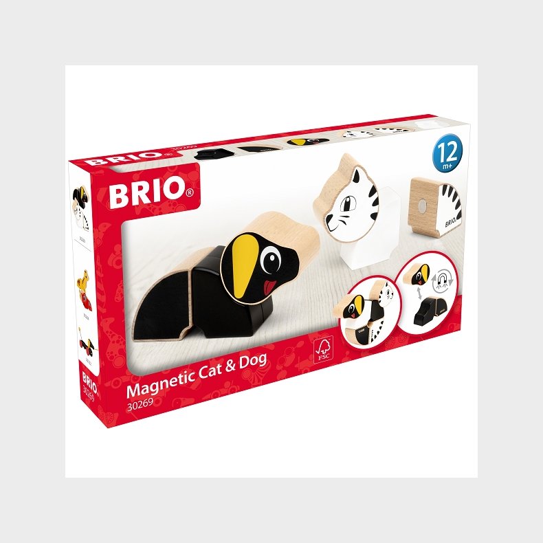 Magnetisk gravhund og kat  - BRIO