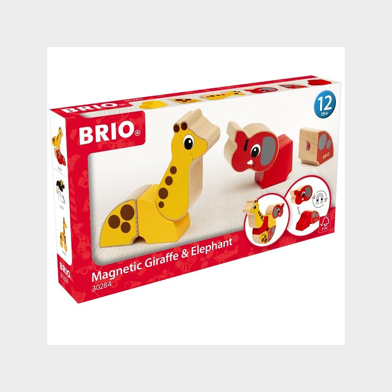 Magnetisk elefant og giraf - BRIO