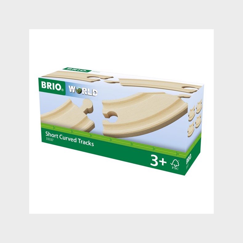 Buede skinner, korte - 33337 - BRIO togskinner