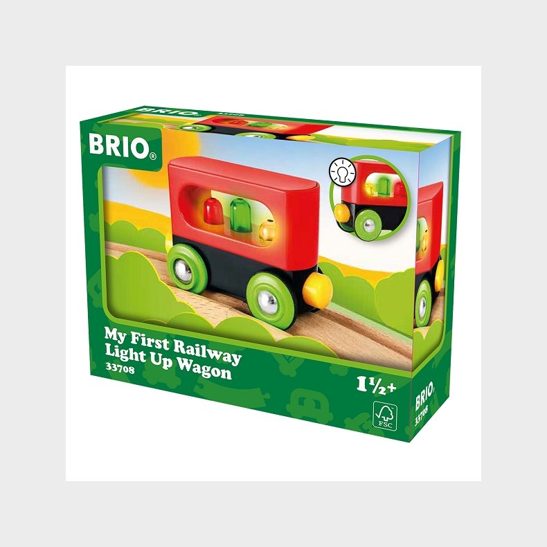 Min  frste togvogn m/lys - 33708 - BRIO