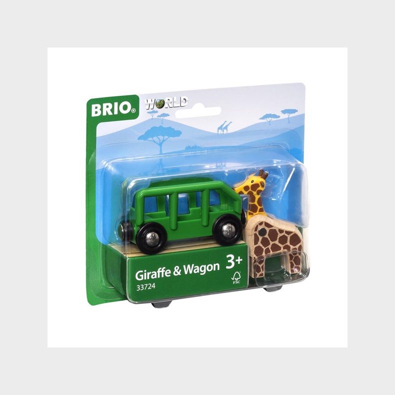 Giraf og vogn - 33724 - BRIO Tog