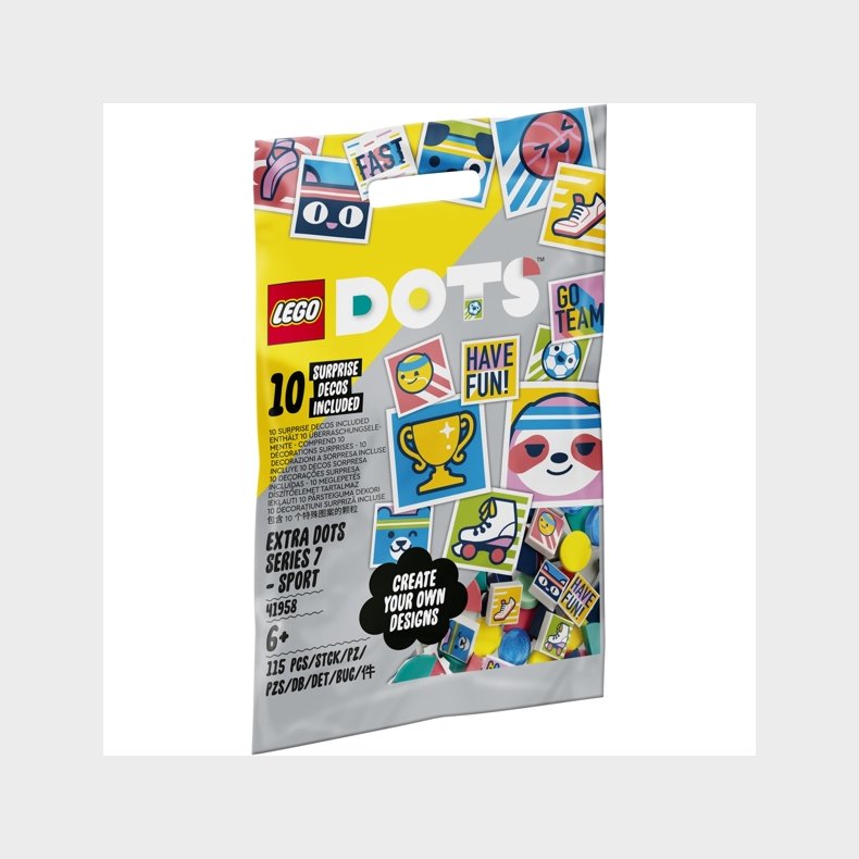 Ekstra DOTS serie 7  -  SPORT - 41958 - LEGO DOTS