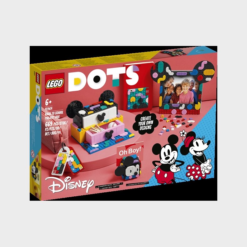 Mickey Mouse og Minnie Mouse skolestart-projektske - 41964 - LEGO DOTS