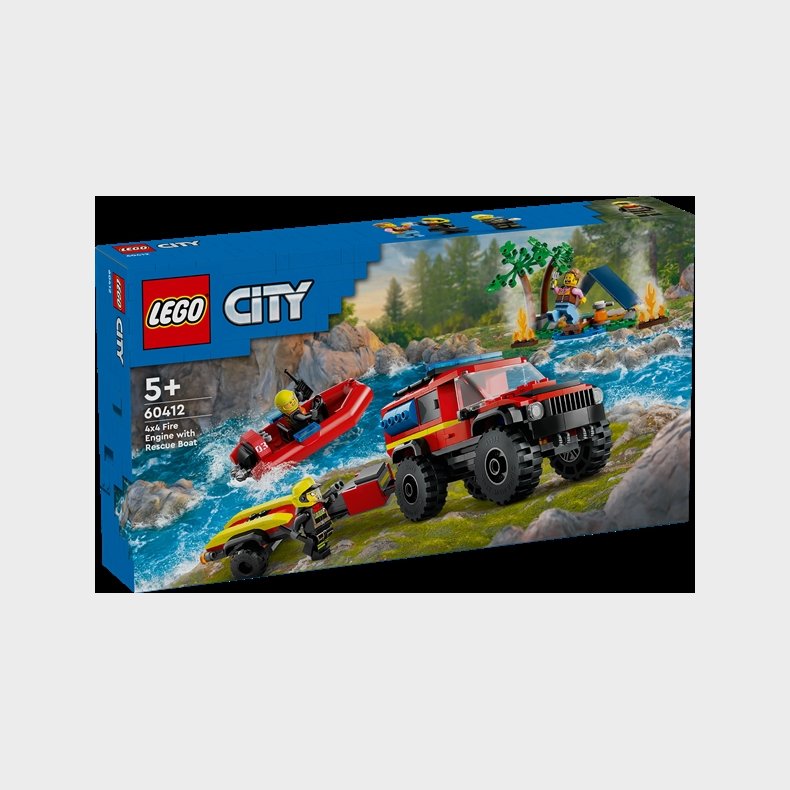 Firhjulstrukket brandbil med redningsbd - 60412 - LEGO City