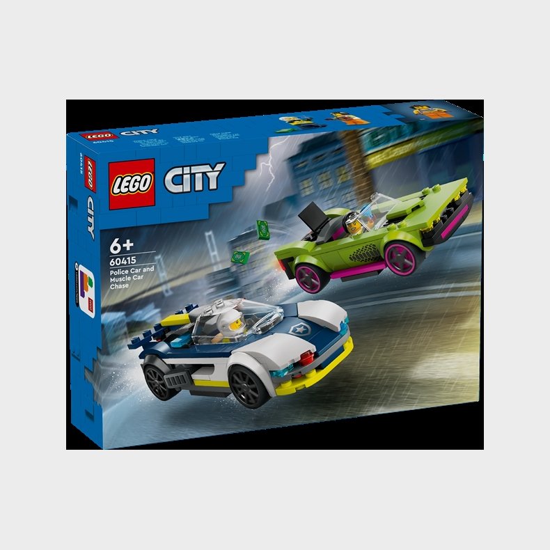 Biljagt med politi og muskelbil - 60415 - LEGO City