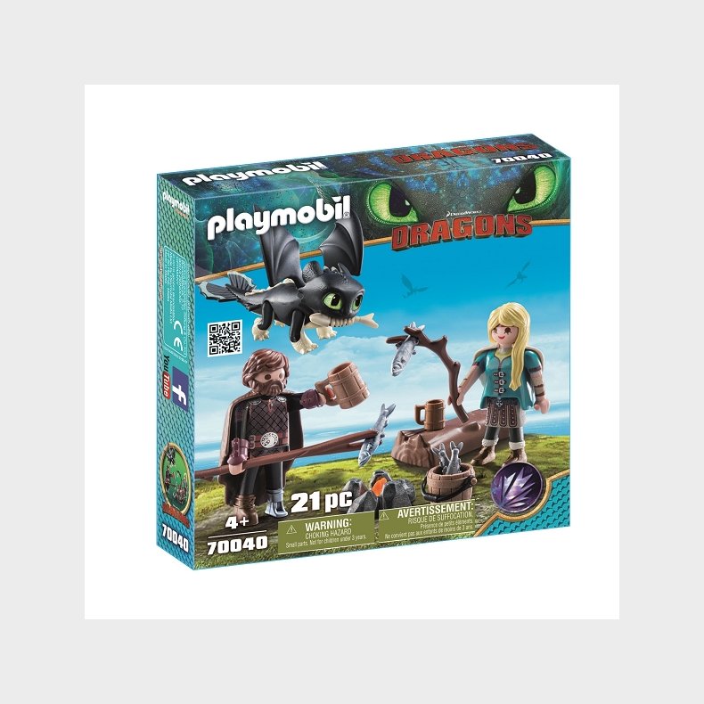 Hikke og Astrid med Baby-drage - PL70040 - PLAYMOBIL Dragons