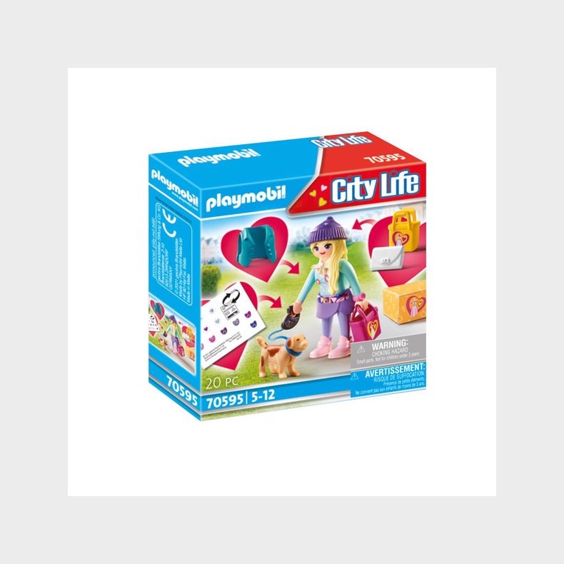 Mode Pige med hund  - PL70595 - PLAYMOBIL City Life