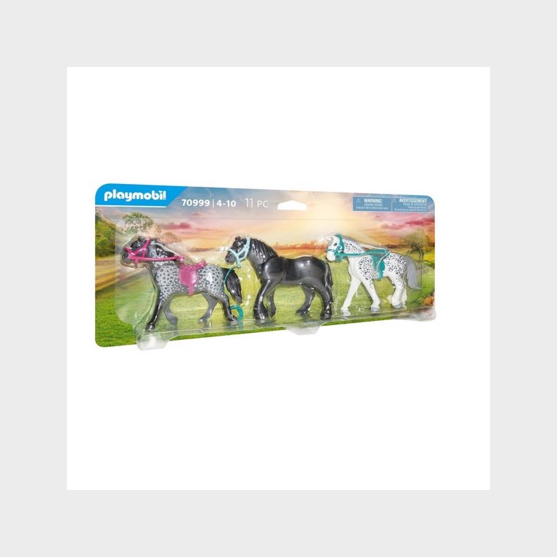 3 heste: Frieserhesten, Knabstrupper &amp; Andalusier - PL70999 - PLAYMOBIL Country