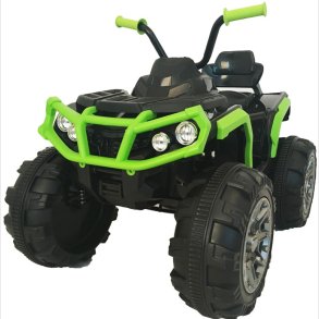 EL ATV Black til brn 12V med gummihjul. Sort/Grn