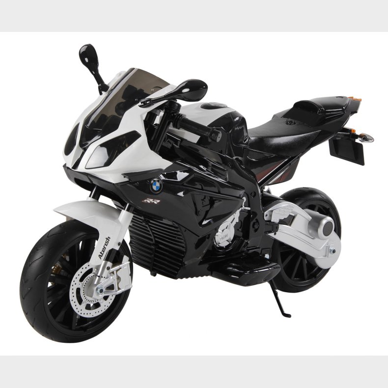 BMW S 1000 RR Motorcykel til Brn 12V med gummihjul, Sort