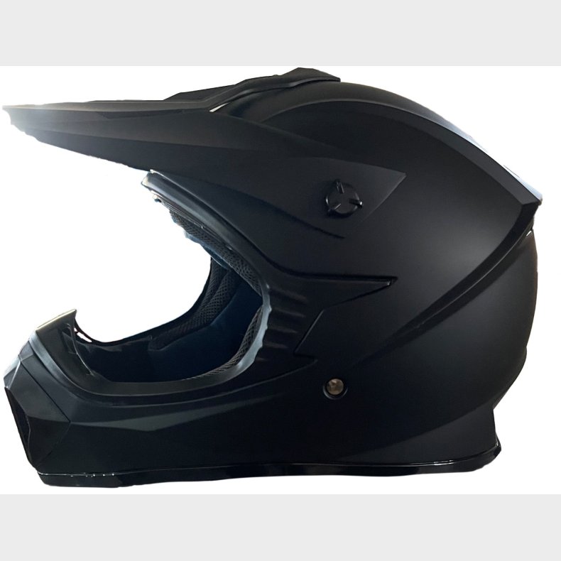 Crosser Hjelm Mat Sort str. XL