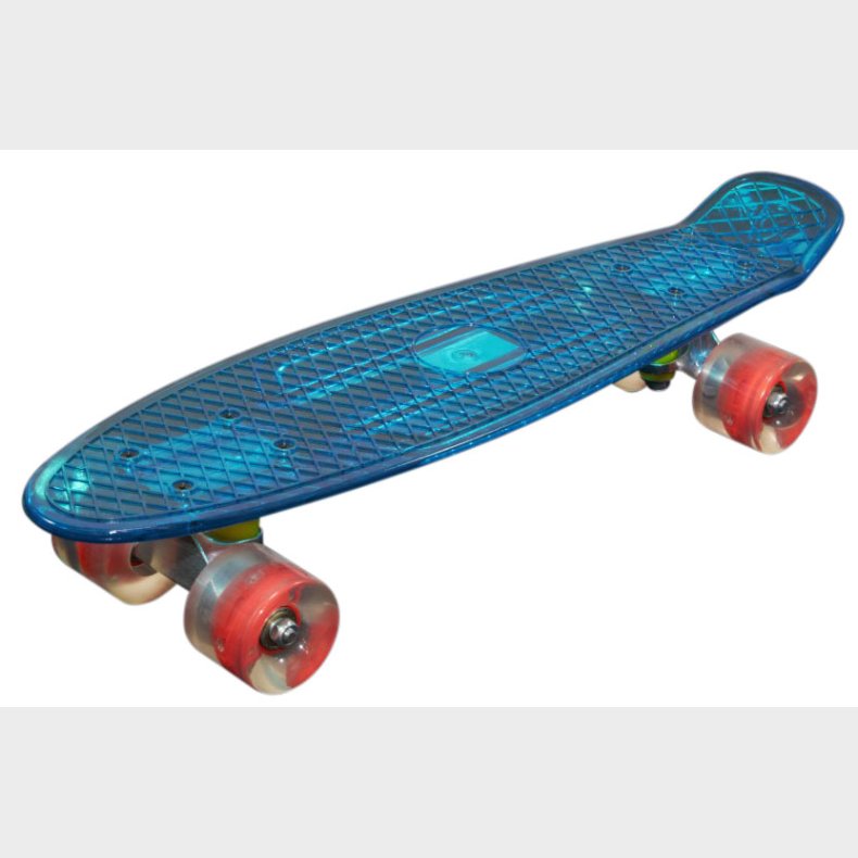 MCU-Sport Bl Transparent LED Skateboard m/LED LYS + ABEC7