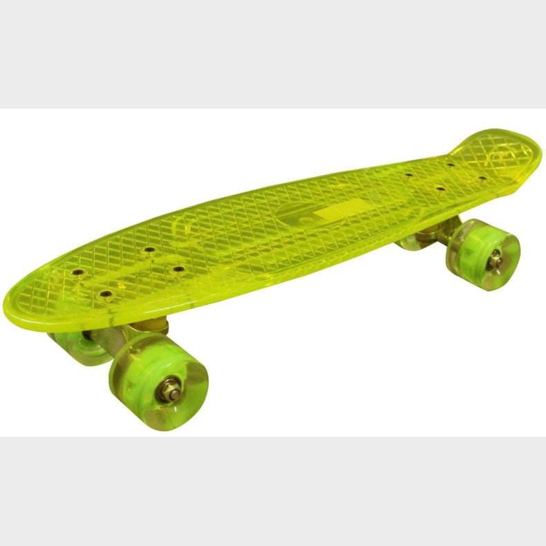 MCU-Sport  Gult Transparent LED Skateboard m/LED Lys + ABEC7