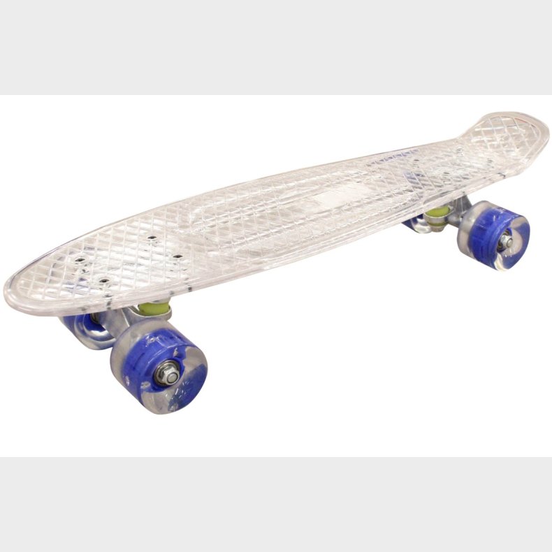 MCU-Sport  Hvidt Transparent LED Skateboard m/LED Lys + ABEC7