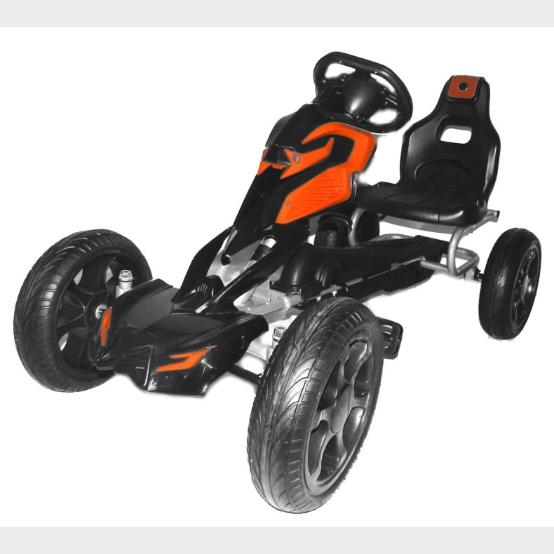 MegaLeg Pedal Gokart Orange til brn 4-8 r